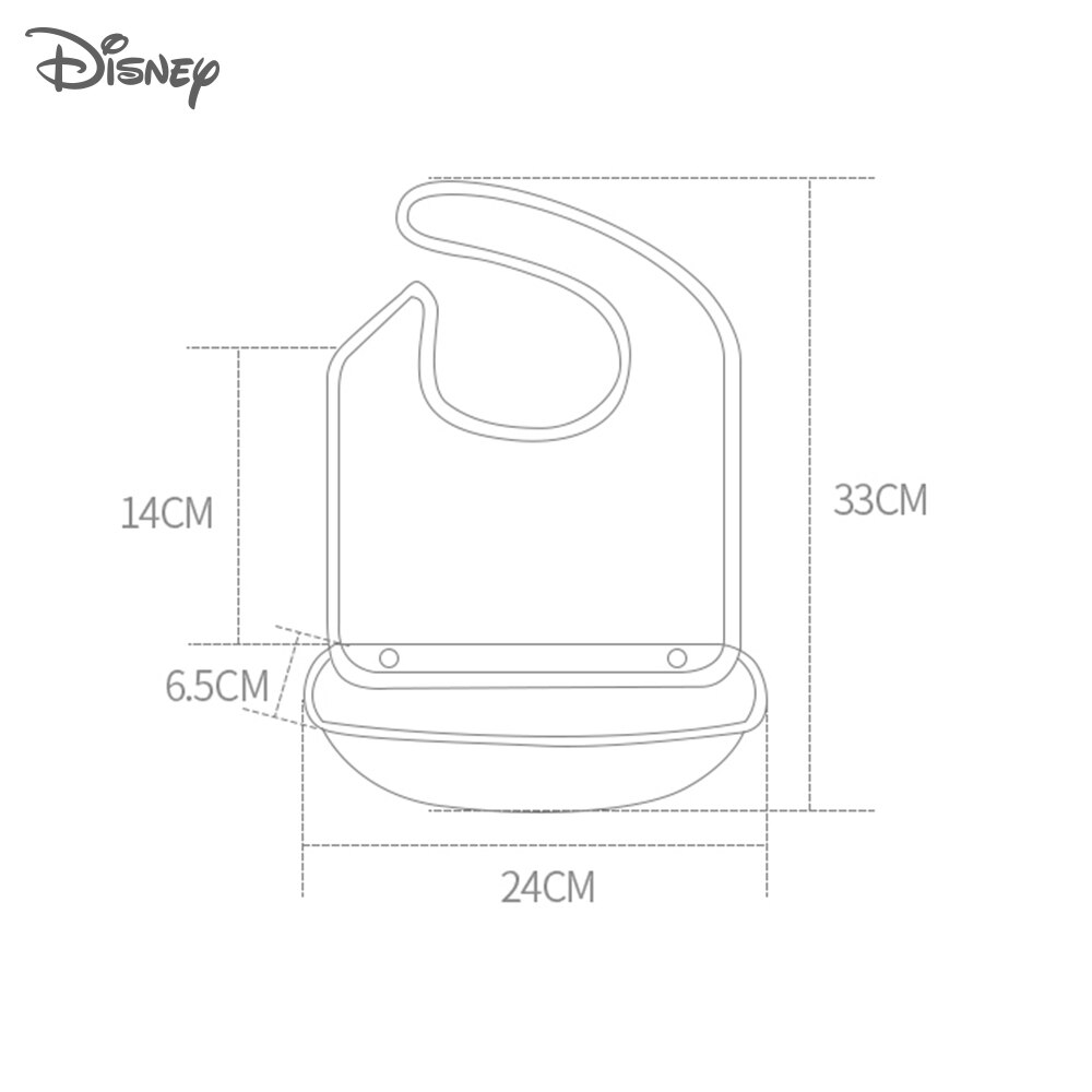 Disney Silicone Baby Dinner Bib Combination Leak-proof Pocket and Baby Burp cloths Detachable baby stuff for newborns